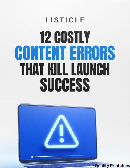 12 Costly Content Errors That Kill Launch Success
