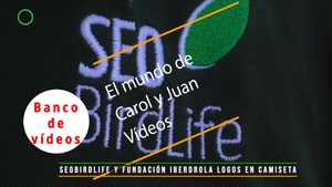 🟣 SEOBirdlife y Fundación Iberdrola logos en camiseta