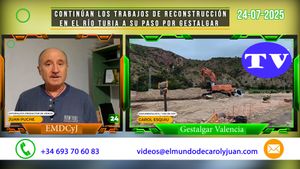 🔵Continúan los trabajos de reconstrucción en el río Turia a su paso por Gestalgar 24072025