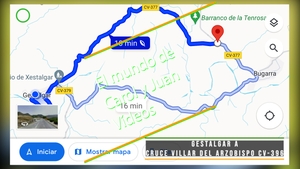 ⚪ CV-377 Gestalgar a cruce Villar del Arzobispo CV-396🌙