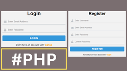 PHP Login And Register Form With MySQL DataBase