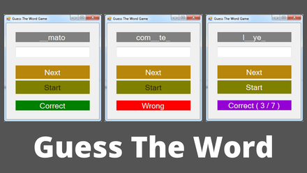 VB.Net Guess The Word Game
