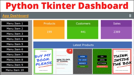 Python Tkinter Dashboard Form Design