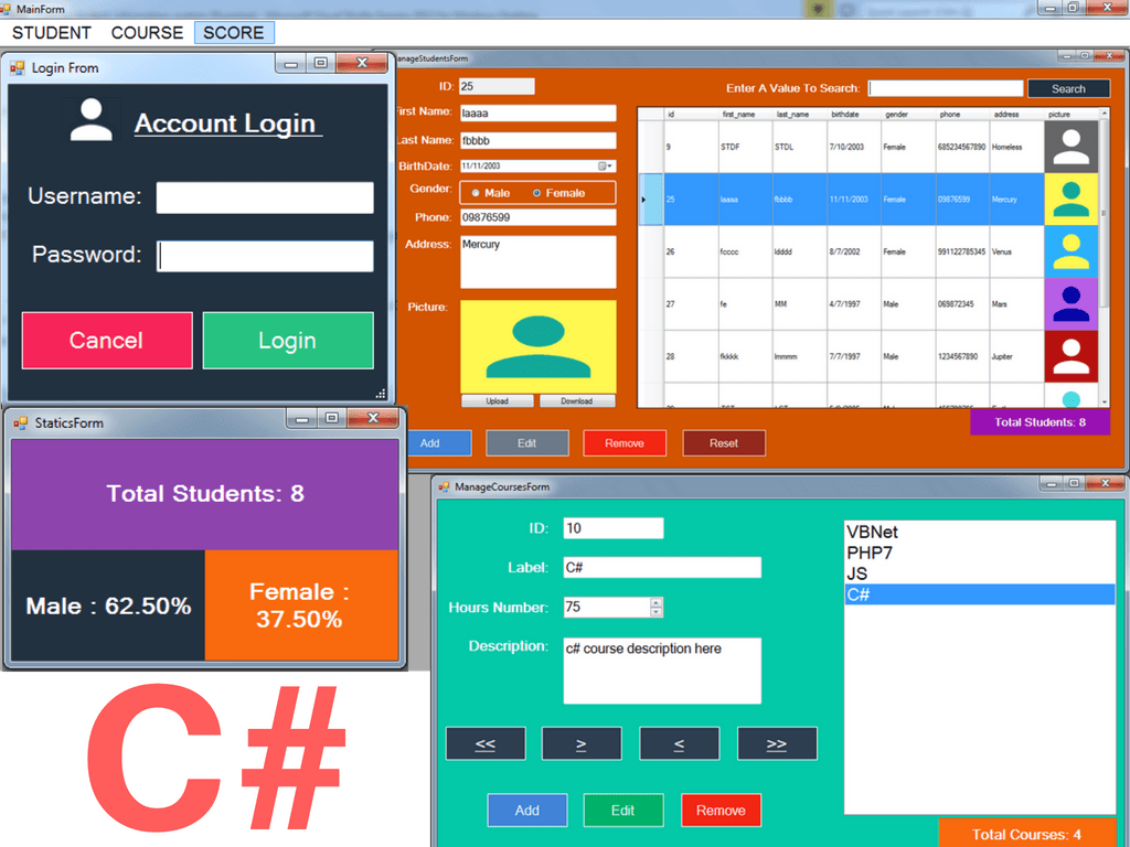 Java Students Information Management System Source Cod