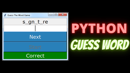 Python Tkinter - Guess The Word Game Source Code