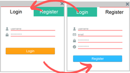 Java - Login and Register Design In One Form