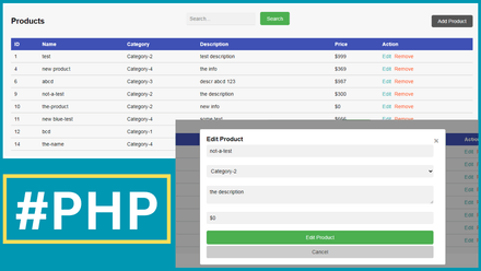 PHP CRUD Using Modals