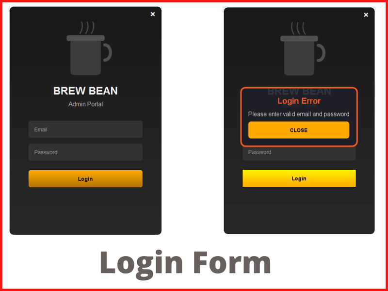 Java Cafe Shop Login Form
