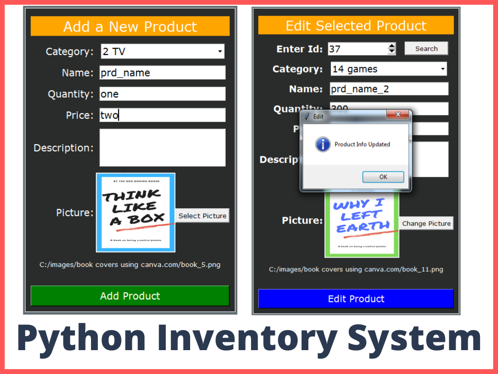 Inventory Management System Using Python With Source Code Inventory