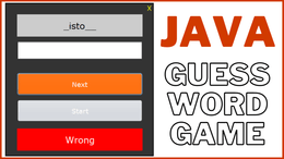 Java - Guess The Word Game Source Code