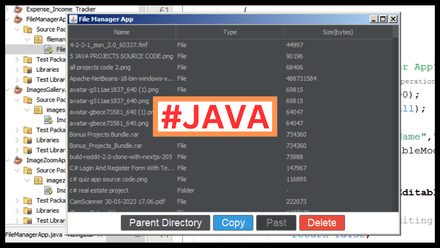 Java File Manager Project Source Code