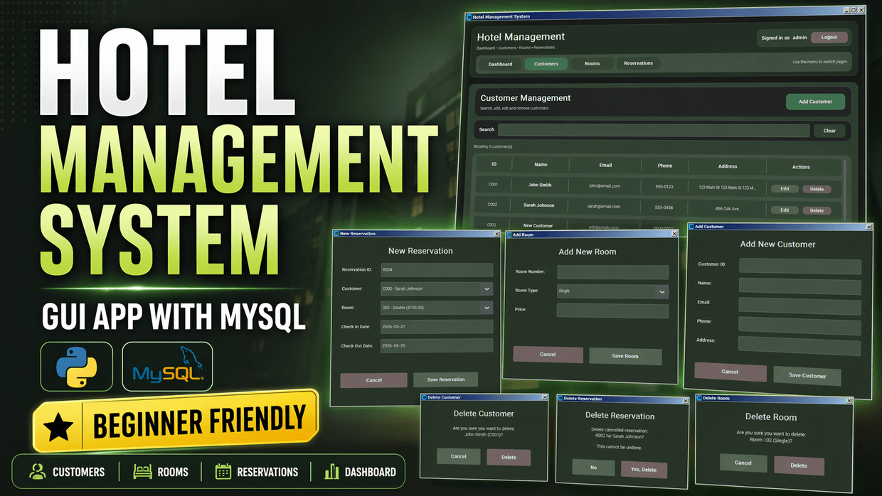 Python Tkinter Hotel App