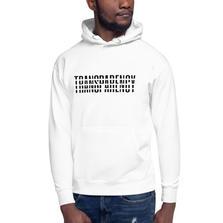 TRANSPARENCY WHITE &amp; BLACK HOODIE