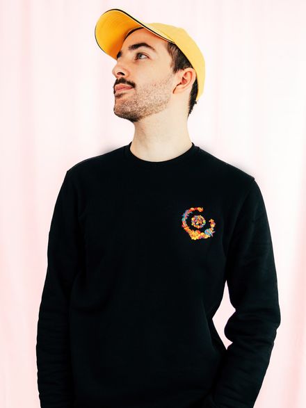 Embroidered Logo Crew Neck Sweater