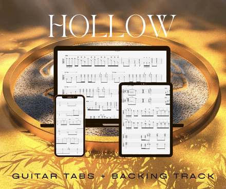 Hollow Guitar Tabs + Backing Track