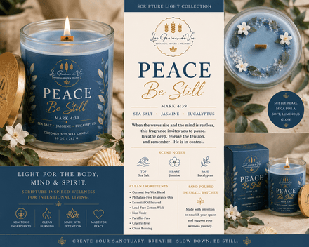 Peace Be Still Scripture Candle