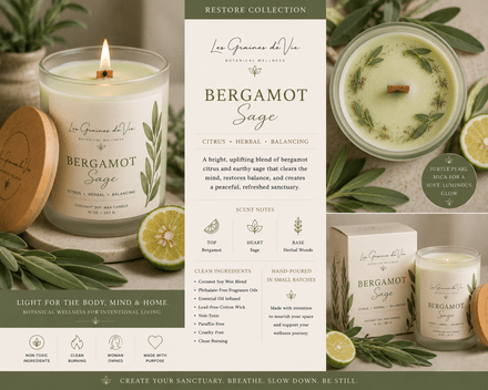 Bergamot Sage Wellness Candle