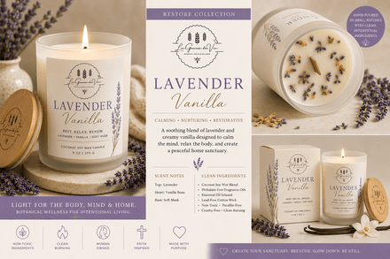 Lavender Vanilla Wellness Candle
