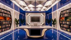 3D Virtual Set - Boss Office 09