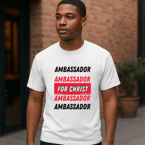 Ambassador for Christ™ (Black Letter) Heavyweight Unisex T-Shirt | Goshen Legacy™ Apparel