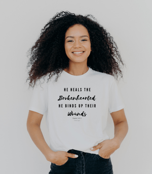 He Heals Minimalist Christian T-Shirt