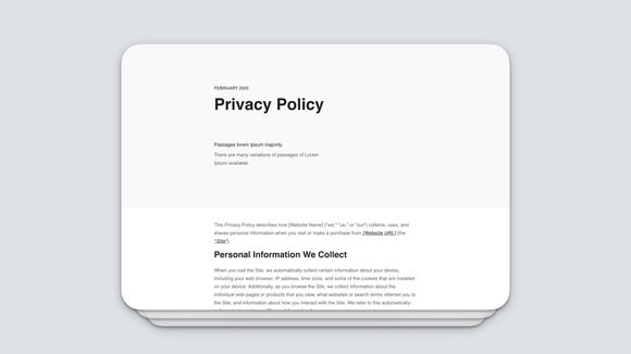 Page Privacy Policy