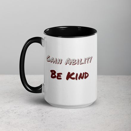 Gain Ability Be Kind Black &amp; White Ceramic Mug