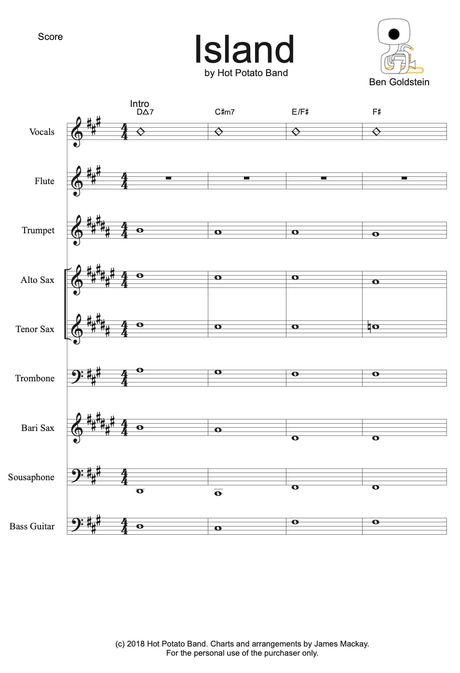 ISLAND - Sheet Music (12 pce)