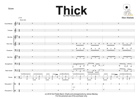 THICK - Sheet Music (11 pce)