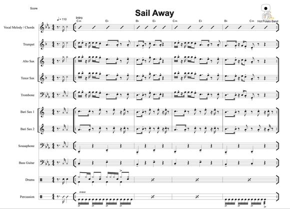 SAIL AWAY - Sheet Music (11 pce)