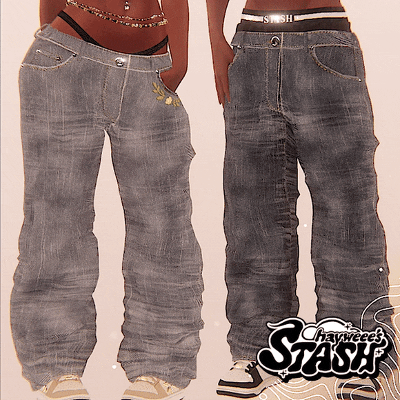 Baggy Jeans + Underwear | 3D Asset