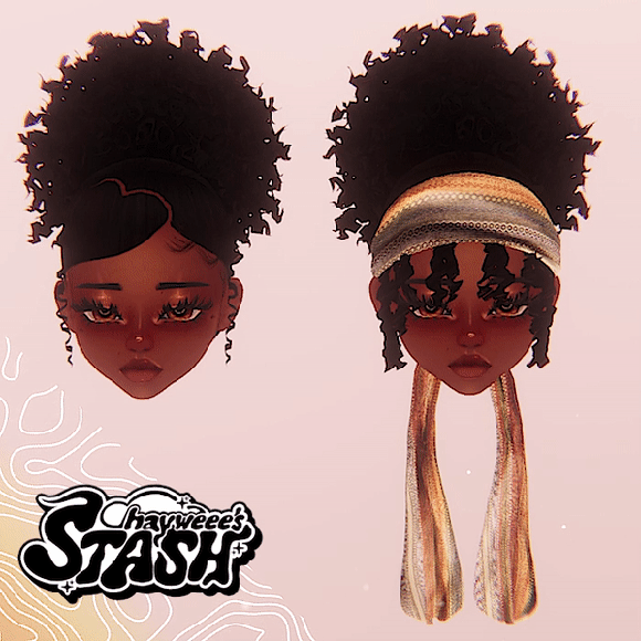 I <3 U Curly Afro Puff | 3D Hair Asset