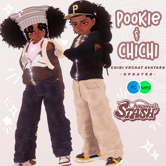 [UPDATED] ChiChi &amp; Pookie ☯︎ | PC &amp; Quest VRChat Avatars