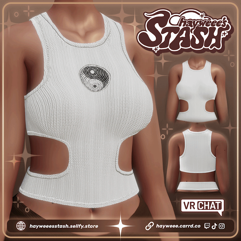 Cut Out Tank Top • (Adult + Chibi Versions) | 3D Asset by Hayweee's Stash
