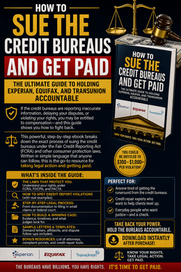How to Sue the Credit Bureaus and Get Paid 