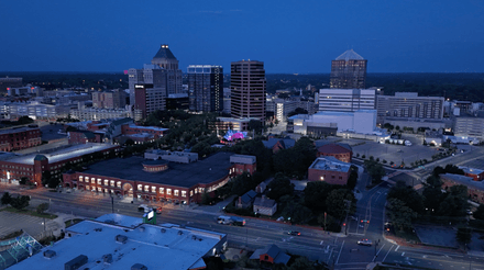 Greensboro NC - Drone 4K Hyperlapse Video - Sept 2023 Downtown Sunrise 3