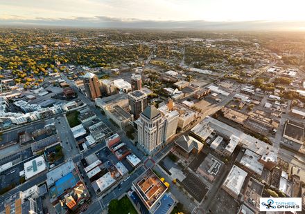 Greensboro NC - Hi Res Drone - Oct 2023 City Center High View Wide Angle