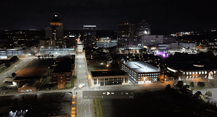 Greensboro NC - Drone 4K Hyperlapse Video - Sept 2023 Downtown Sunrise 2