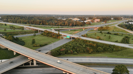 Greensboro NC - Drone 4K Hyperlapse Video - Interstate I40 and I73 Rising Video