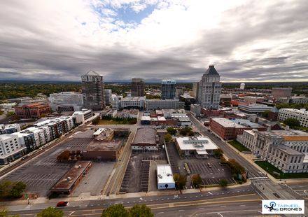 Greensboro NC - Hi Res Drone Photo - Oct 2023 City Center Wide Angle