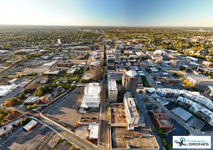 Greensboro NC - Hi Res Drone Photo - Oct 2023 City Center High View Elm Street