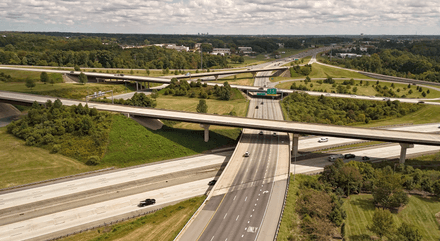 Greensboro NC - Drone 4K Hyperlapse Video - Interstate I40 and I73 Daytime