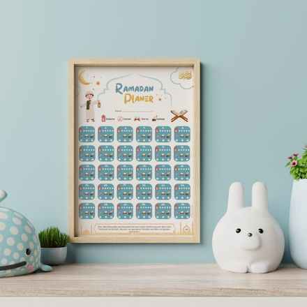 Ramadan Kinderkalender - blau deutsch