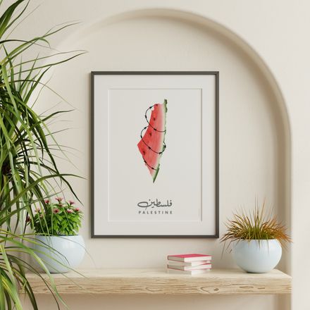Palästina Poster | Wassermelone Landkarte 