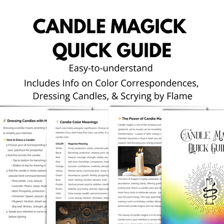 Candle Magick Guide PDF – Spiritual Witchy Printable,
