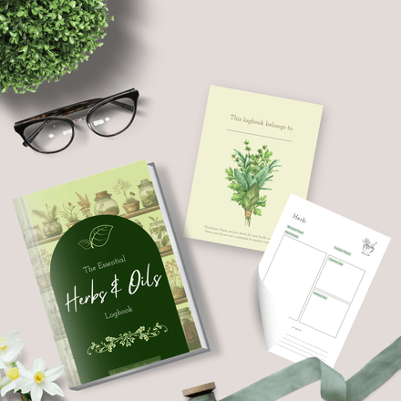 Essential Herbs &amp; Oils Logbook – Herbalism Journal Printable