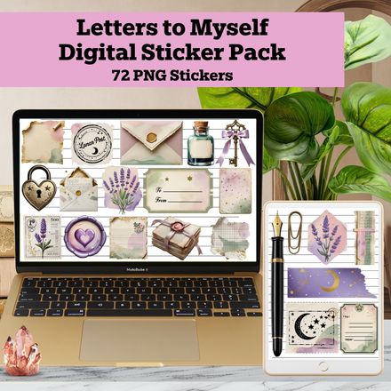 Letters to Myself Vintage Digital Sticker Kit 