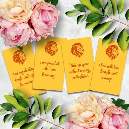 Leo Season Affirmation Deck – Printable Zodiac Summer Cards