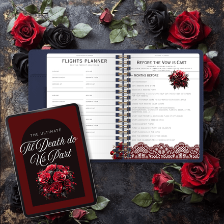 Gothic Wedding Planning Journal | 81-Page PDF Printable