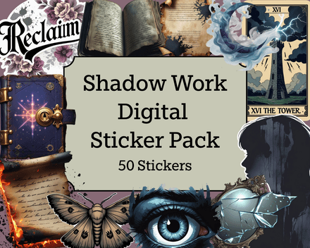 Shadow Work Digital Sticker Pack | 50 PNGs